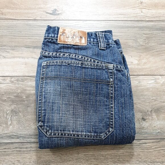 CJ Mens Jeans 36 Waist (ALTERED To 26 Inseam) Denim Medium Wash Wide Leg Blue - Picture 11 of 11